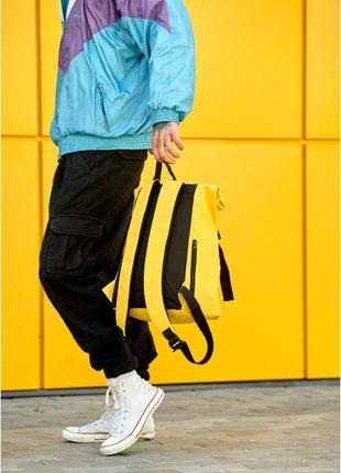 Мужской рюкзак ролл sambag rolltop lsh желтый5 фото