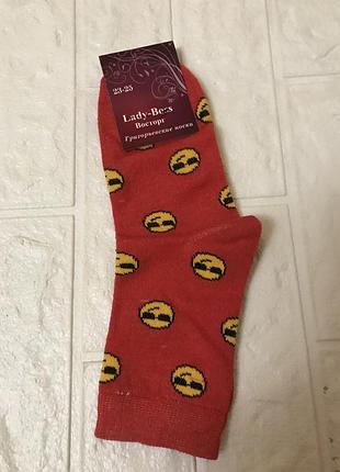 Носки высокие классика демисезонные гладь принт р.23-25