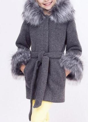 Нове пальто для дівчинки зріст 122/1282 фото