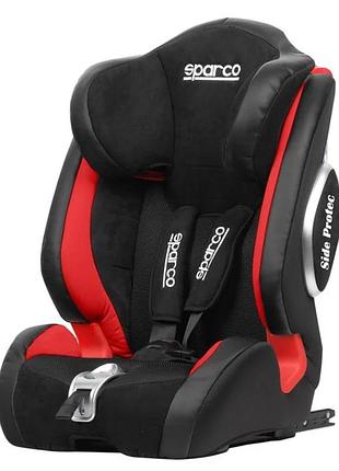 Дитяче крісло автомобільне sparco 9-36 кг з системою isofix, (чорно-червоне), spcf1000ki-rd