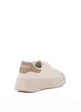 Кросівки кеди бежеві коричневі на платформі жіночі демі весна осінь2 фото