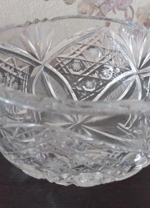 Хрустальные вазы конфетницы3 фото