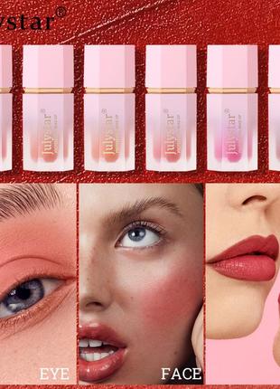 Жидкие матовые румяна julystar matte liquid blush 06 7 мл5 фото