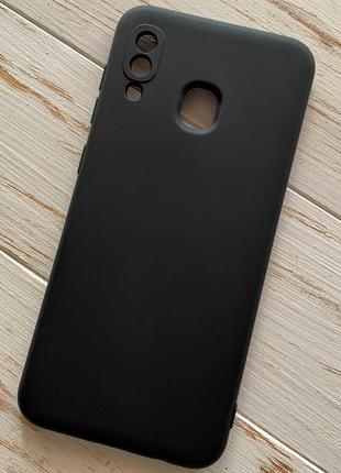 Силіконовий чохол soft silicone case full для samsung a30 / a20 (a305 / a205) чорний (бампер)