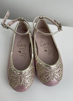 Дуууже красиві туфельки, туфлі,золоті балетки zara3 фото