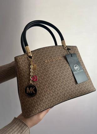 Женская сумка из эко-кожи michael kors молодежная, брендовая сумка шопер через плечо3 фото