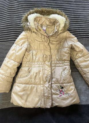 Куртка зимова хутряна підкладка disney р.110 + подарунок кросівки