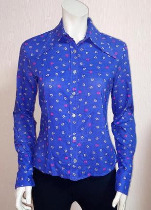 Шикарная фиолетовая рубашка pierre cardin, 💯 оригинал, молниеносная отправка 🚀⚡