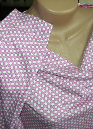 Красивая нежная блуза в горошек 44/46 и 48/50 евро6 фото