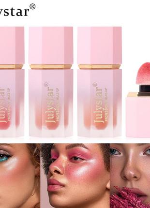 Жидкие матовые румяна julystar matte liquid blush 01 7 мл4 фото