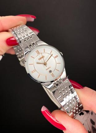 Женские стальные часы skmei 9139😍