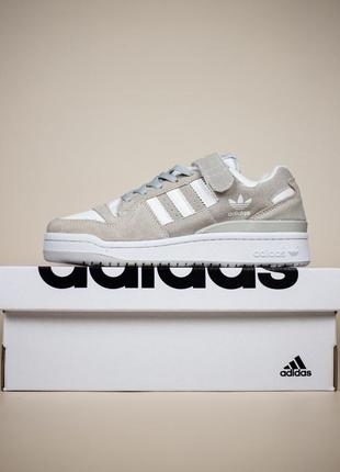 Adidas forum 84 low gray white кроссовки1 фото