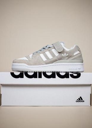 Adidas forum 84 low gray white кроссовки3 фото