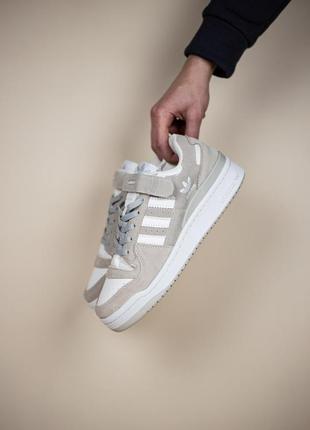 Adidas forum 84 low gray white кроссовки2 фото
