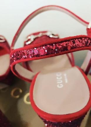 Босоніжки глітер gucci оригінал6 фото