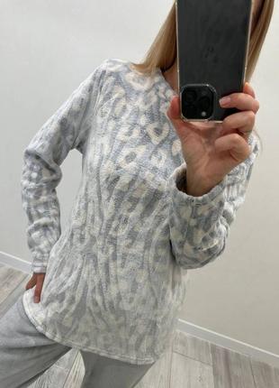 Жіноча піжама з пухнастого флісу primark.4 фото