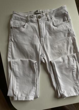 Белые джинсы скинни4 фото