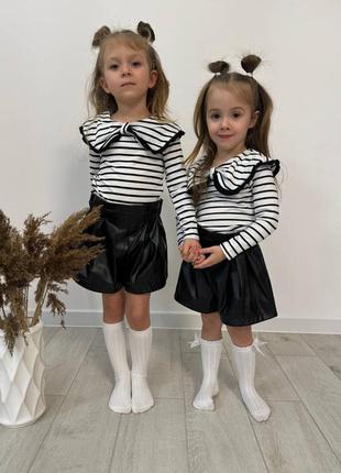 Шорты из экокожи для девочки 3