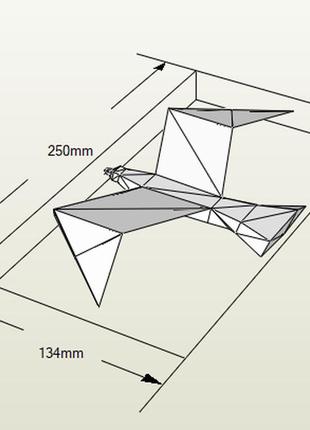 Paperkhan конструктор из картона 3d птица орёл сокол паперкрафт papercraft набор для творчества игрушка суверн