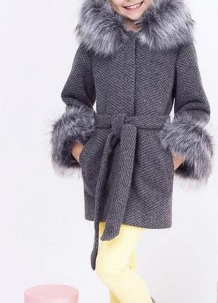 Нове пальто для дівчинки зріст 122/1284 фото