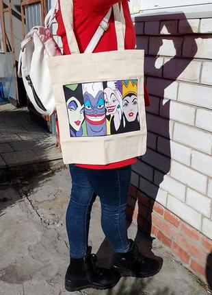 Крутой шоппер с ручной росписью в одном экземпляре. модная сумка - шоппер.1 фото