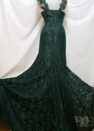 Женское кружевное платье в пол, длинное летнее вечернее платье со шлейфом. выпускное1 фото
