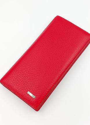 Кошелек женский кожаный купюрник магнит  красный 309-08 red