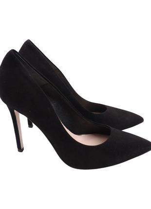 Туфли женские bravo moda черные натуральная замша, 37