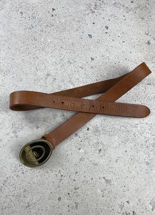 Vintage polo ralph lauren leather belt brown unisex ремень кожаный оригинал3 фото