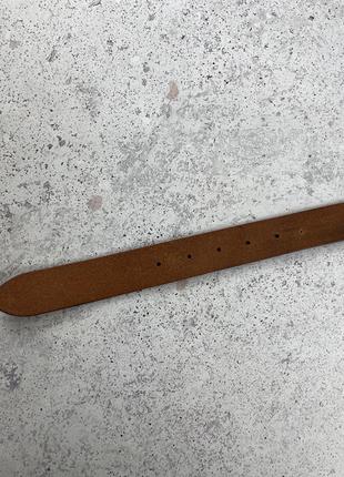 Vintage polo ralph lauren leather belt brown unisex ремень кожаный оригинал8 фото