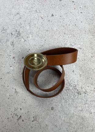 Vintage polo ralph lauren leather belt brown unisex ремень кожаный оригинал10 фото