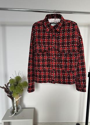 Твідова сорочка з накладними кишенями