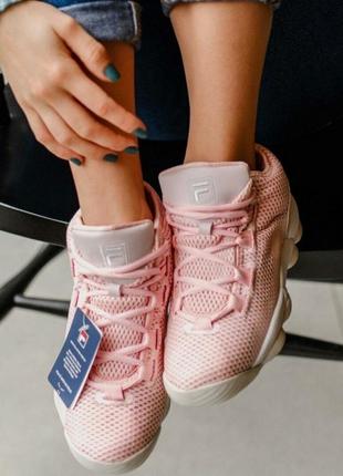 Шикарные розовые кроссовки fila spaghetti pink7 фото