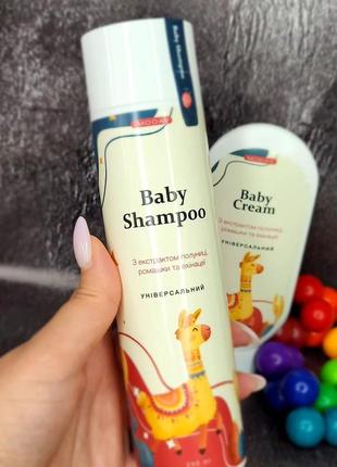 Універсальний дитячий шампунь-гель для купання moday strawberry baby shampoo з екстрактом полуниці1 фото