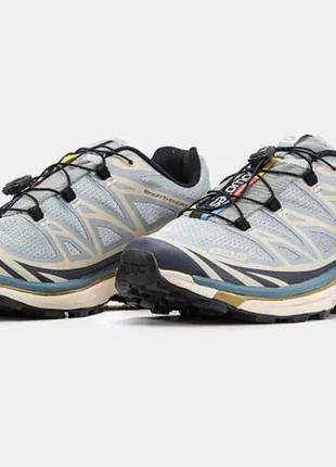 Кроссовки salomon xt-6 adv dover silver beige1 фото