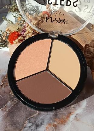 Nyx professional makeup 3 steps to sculpting palette
палетка для контурінгу обличчя, вілтфнок 03 medium