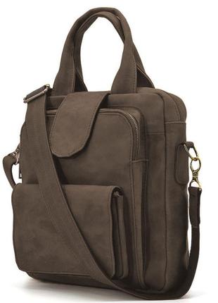 Вертикальна чоловіча сумка rc-7266-3md tarwa коричнева