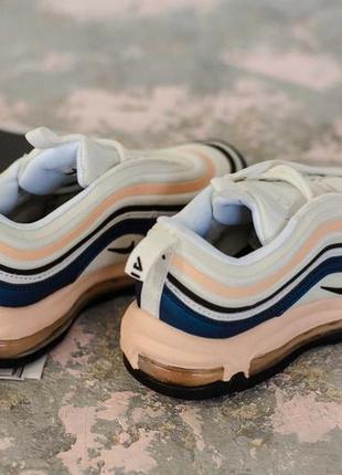 Шикарные кроссовки nike air max 97 blue & beige кросівки6 фото