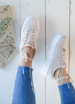 Nike air force женские кроссовки найк замш цвет нюд (36-40)💜