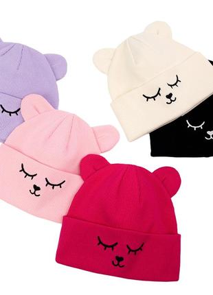 Весняна шапка для дівчинки 6-18міс 44-48рр