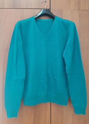 Яскравий зелений джемпер, 100% бавовна р. xl