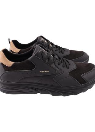 Кроссовки мужские konors черные натуральный нубук, 45