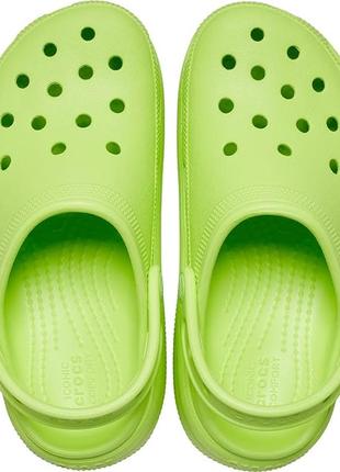 Крокс класік клог платформа краш зелені crocs classic crush cutie limeade