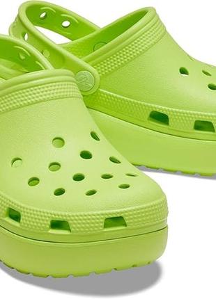 Крокс класік клог платформа краш зелені crocs classic crush cutie limeade