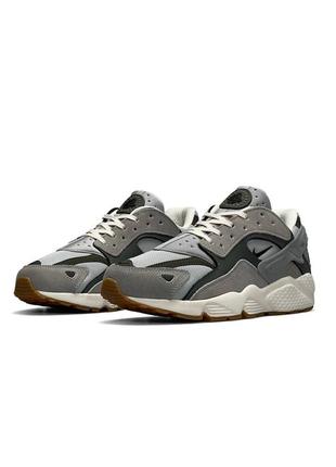 Мужские кроссовки nike air huarache runner gray olive