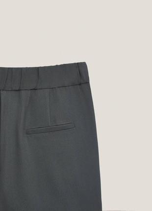Темно-серые брюки с эластичной талией massimo dutti размер s8 фото