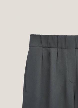 Темно-серые брюки с эластичной талией massimo dutti размер s7 фото
