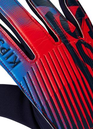 Дитячі воротарські футбольні рукавички розмір 5 kipsta first синій4 фото