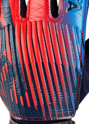 Дитячі воротарські футбольні рукавички розмір 5 kipsta first синій5 фото