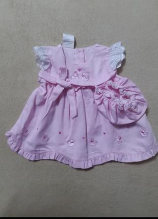Маленькое розовое платье для маленькой принцессы. фирма peach.